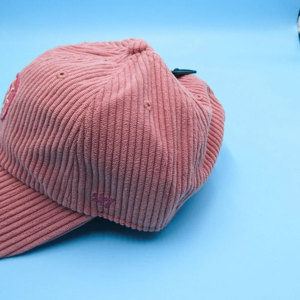 '47 Brand Hat Women One Size Boston Bruins Pink Corduroy‎ Mellow Clean Up Cap